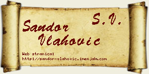 Šandor Vlahović vizit kartica